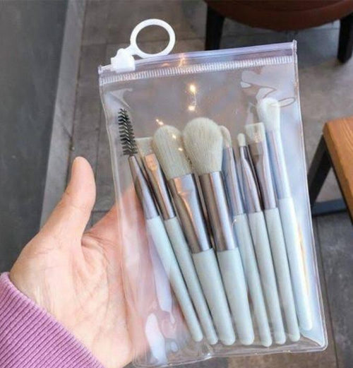 8 Pcs Mini Makeup Brushes Set Synthetic Hair Travel-Sized