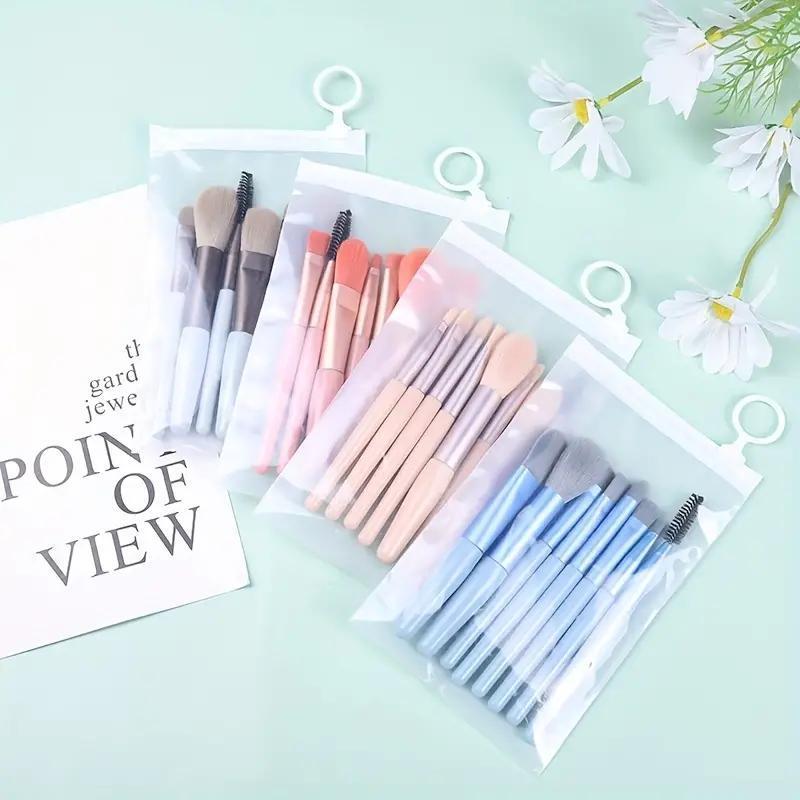 8 Pcs Mini Makeup Brushes Set Synthetic Hair Travel-Sized