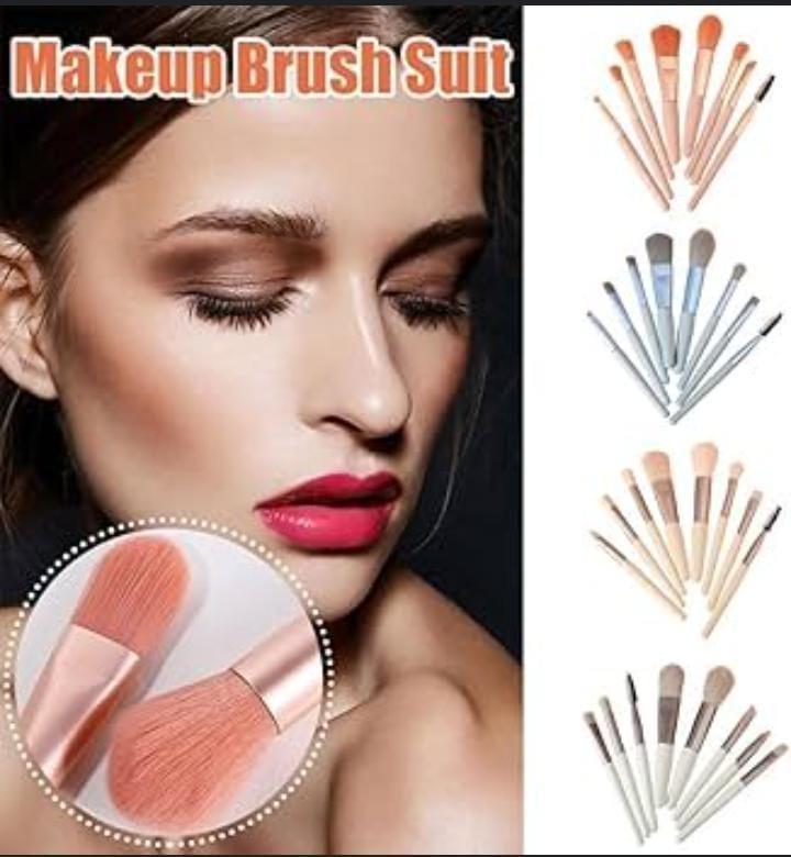 8 Pcs Mini Makeup Brushes Set Synthetic Hair Travel-Sized