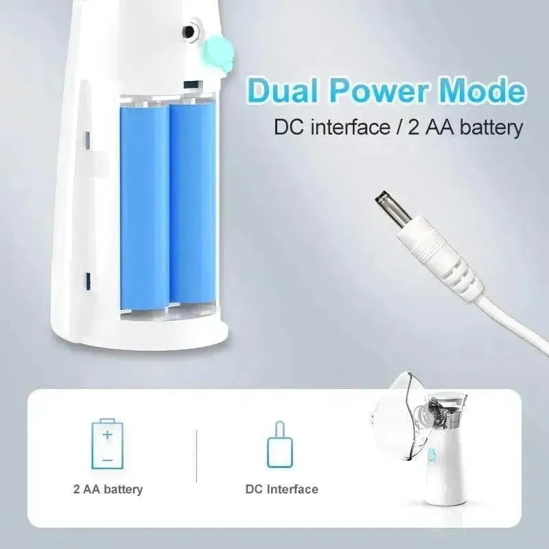 Portable Mesh Nebulizer Blue USB Battery