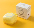 Silicone Massage Bath Brush with Soap Dispenser Yellow