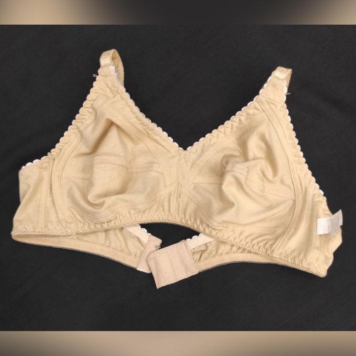 Beige Non-Padded Cotton Bra for Daily Wear