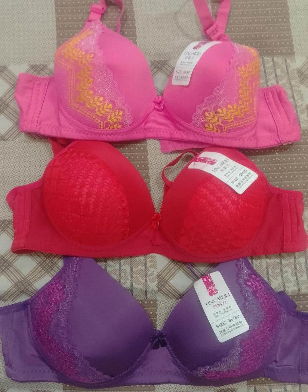 Silk Padded Bra with Embroidery for Daily Wear & Special Events