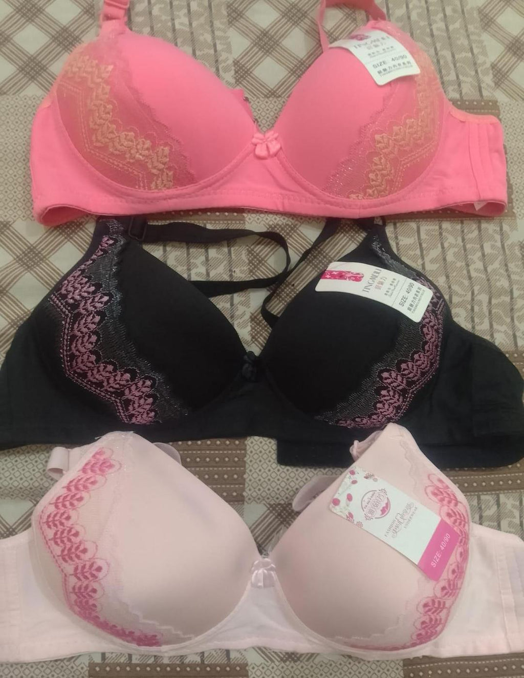Silk Padded Bra with Embroidery for Daily Wear & Special Events