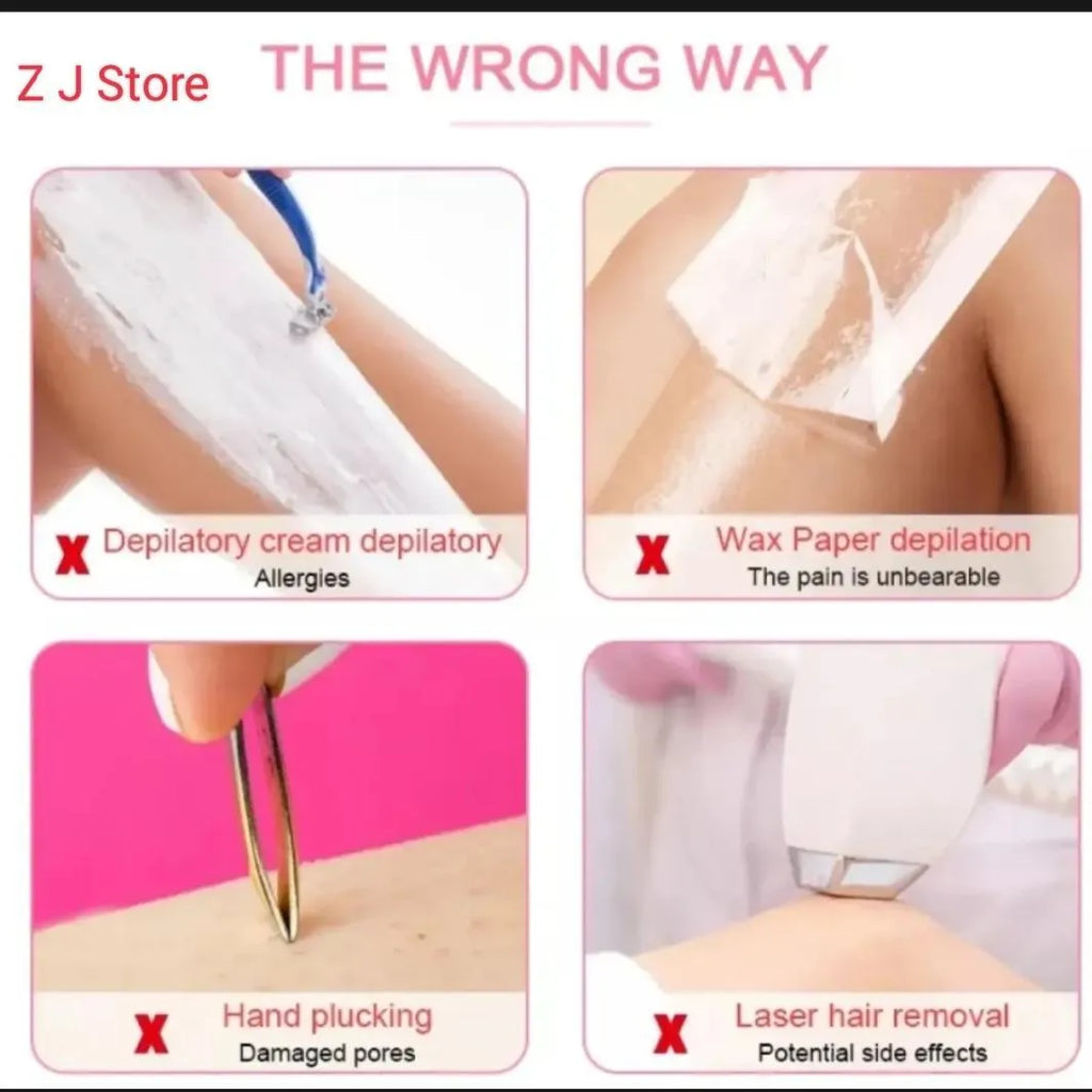 Crystal Hair Eraser for Smooth Skin, Easy Use, All Skin Types