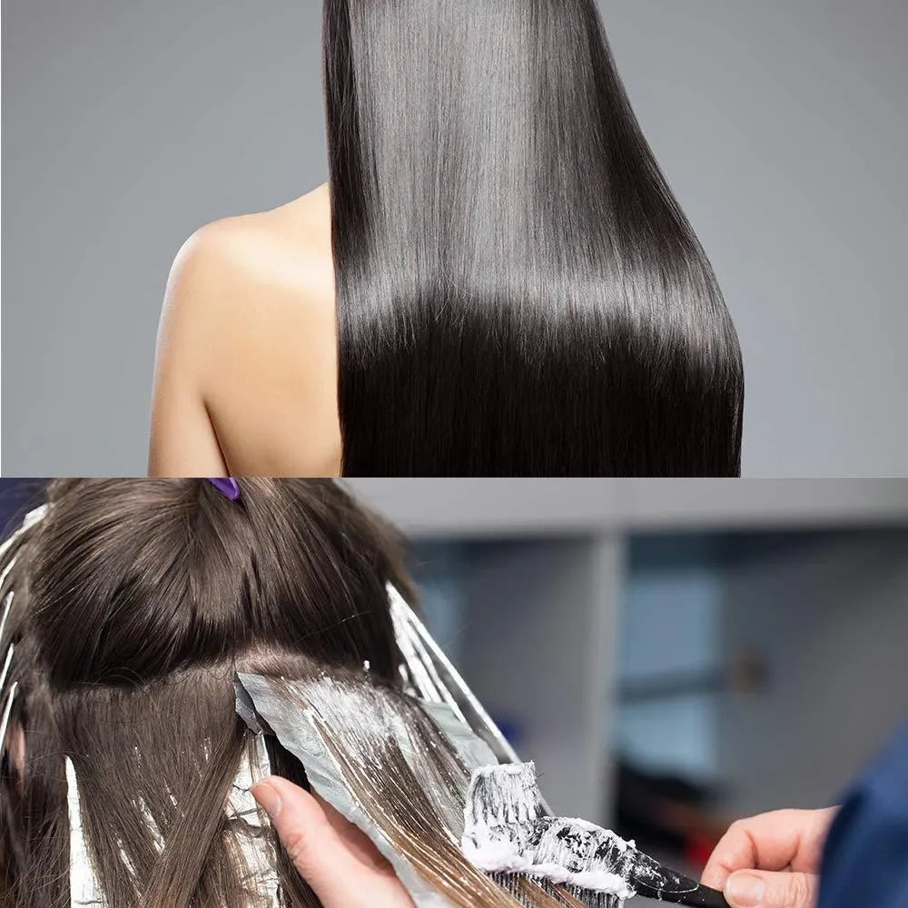 Black Matte Hair Bleach Bowl with Brushes Set