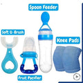 Baby Silicone Feeding Set with Pacifier & Knee Pads