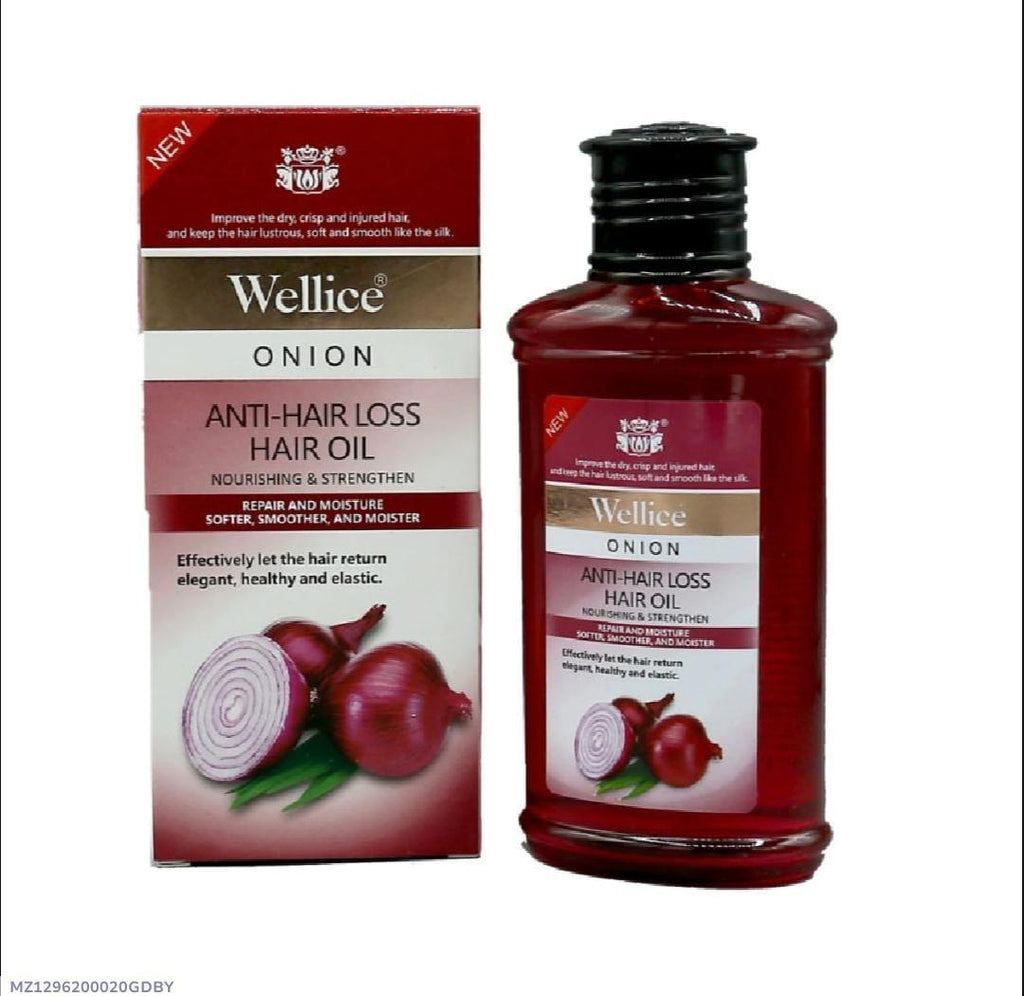 Wellice Onion Anti-Hair Loss Hair Oil 100ml Red Bottle