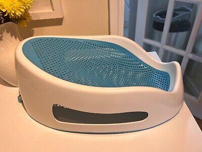 Baby Bath Cradle Blue White Non-Slip Plastic