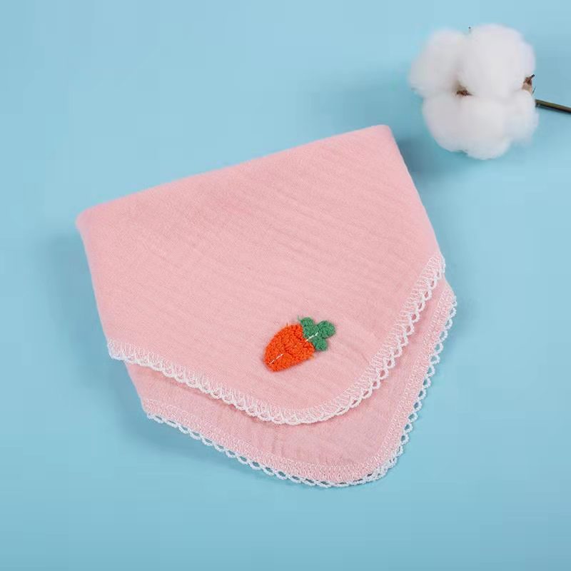 Baby Gauze Towels with Embroidered Designs