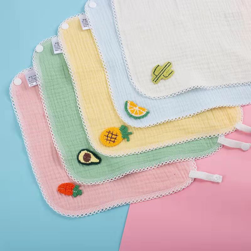 Baby Gauze Towels with Embroidered Designs